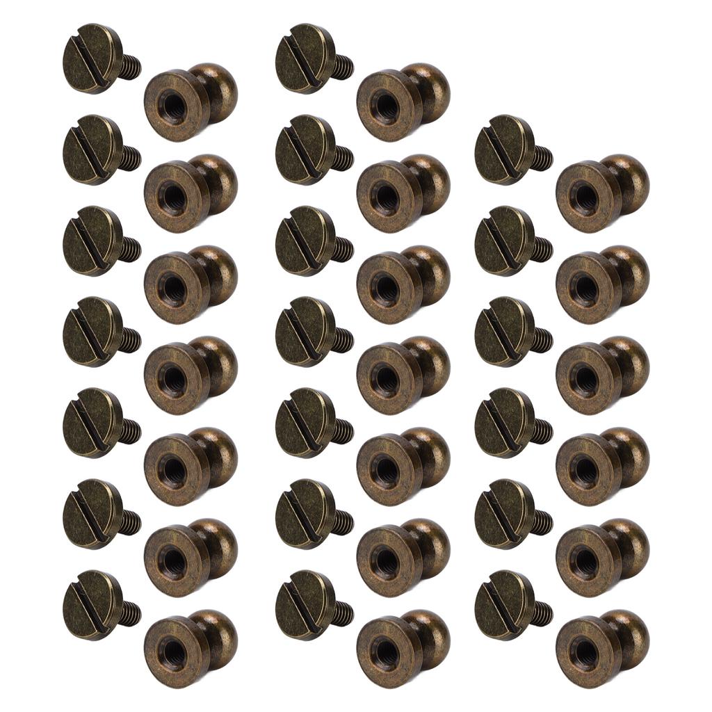 20set Brass Rivets Bronze Wear Resistance Luggage Hardware Accessories for Handbags Shoes Clothes