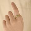 Finger Ring Universal Basic Stacking Style Adjustable Open Band Stainless Steel Texture Star Shape Finger Band Jewelry Gift