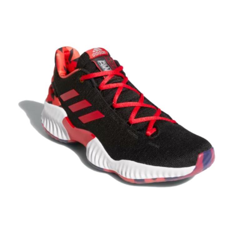 adidas Scarpe da Corsa Pro Bounce 2018 Resistenti all'Abrasione Traspiranti Basse Unisex Nero Rosso F36943