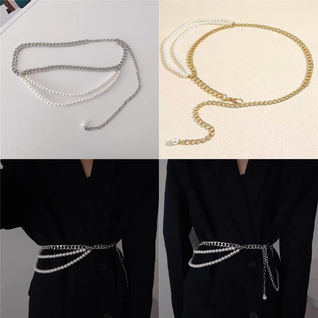 Gold And Silver Metal Waist Chain For Women With Lobster Clasp For Summer Fashion Accessory