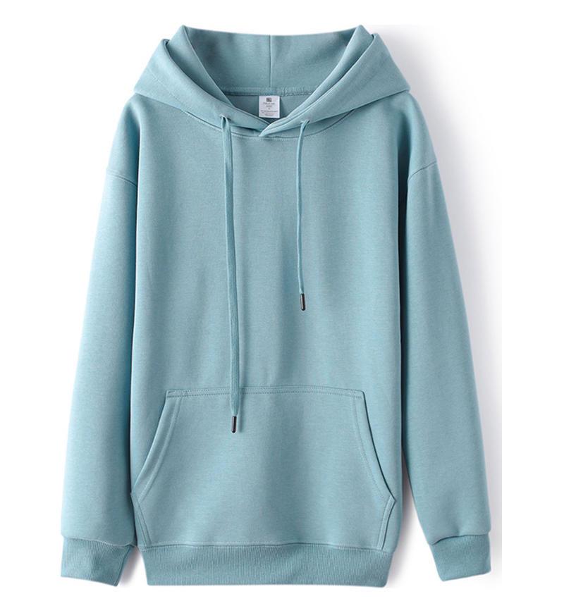 Women's Trendy Solid Color Drop Shoulder Hoodie - Casual, Warm, and Versatile Autumn/Winter Pullover Top