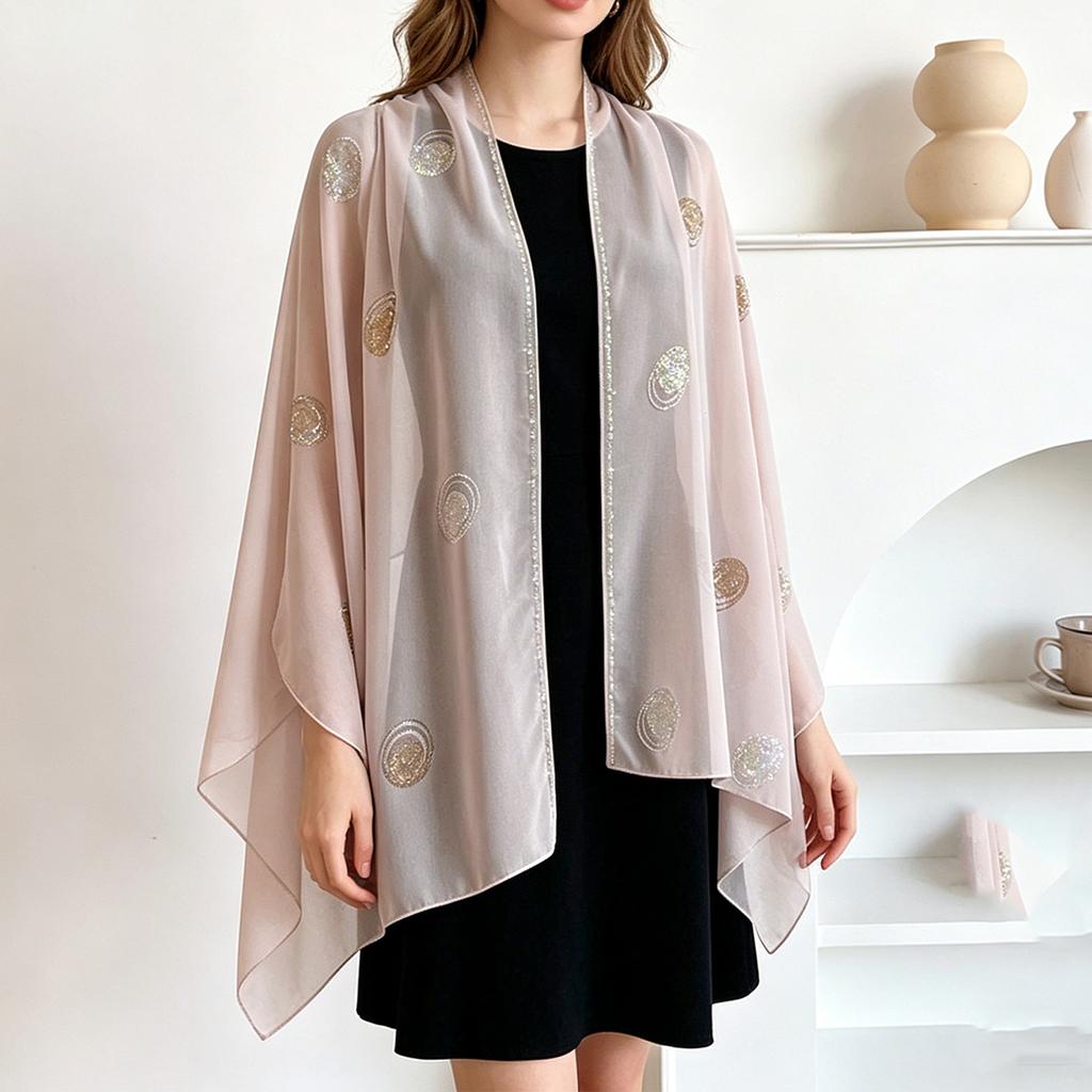 Women's Fashion Versatile Scarf Beach Tie Cover-Up Coat Shawl