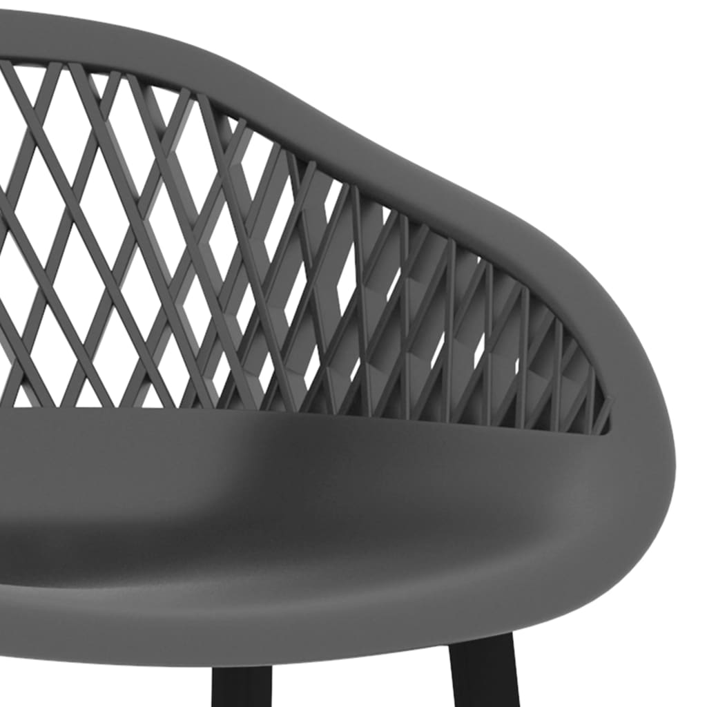 Bar Stool Set 2 Pcs Gray