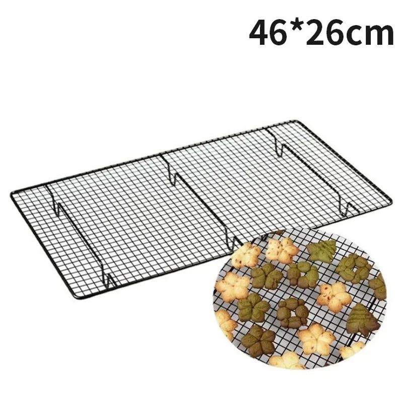 

Cooling Tray, Food Rack, Oven Kitchen Baking, Pizza Bread Barbecue Cookie Biscuit Holder Shelf, Stainless Steel Wire Grid чорний