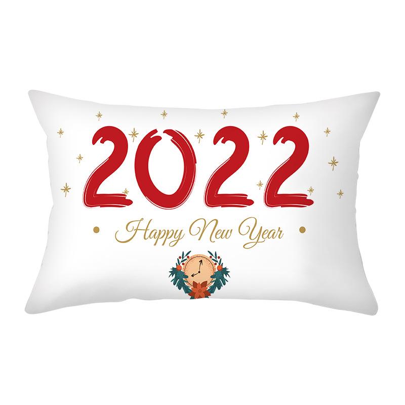 Рождественская наволочка, декоративная подушка, прямоугольная наволочка, мультяшный снеговик, алфавитный принт 30x50cm