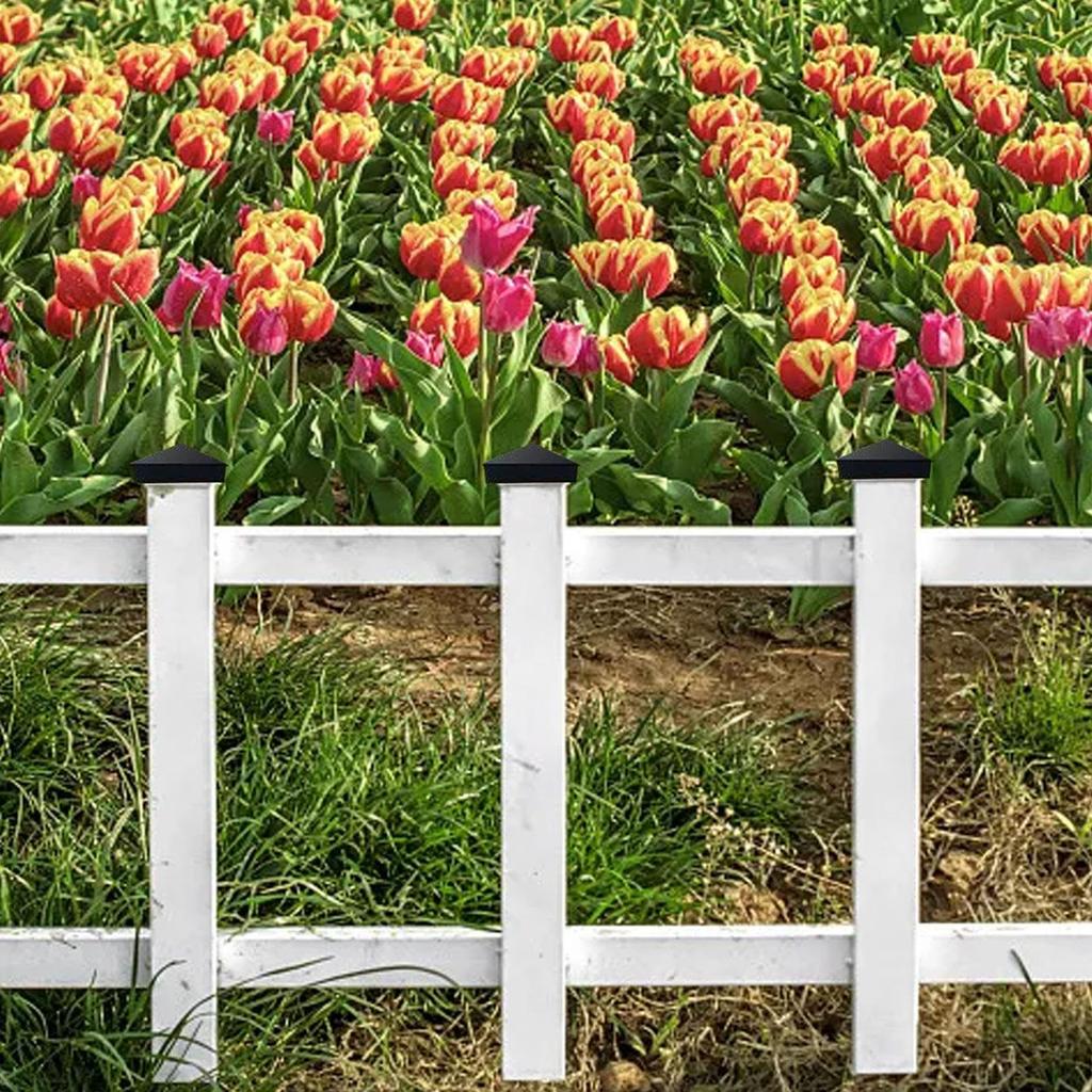 Hekpaalafdekkingen, prismatische afdekkingen, zwarte dekpaalafdekkingen, hekafdekkingen voor houten palen,