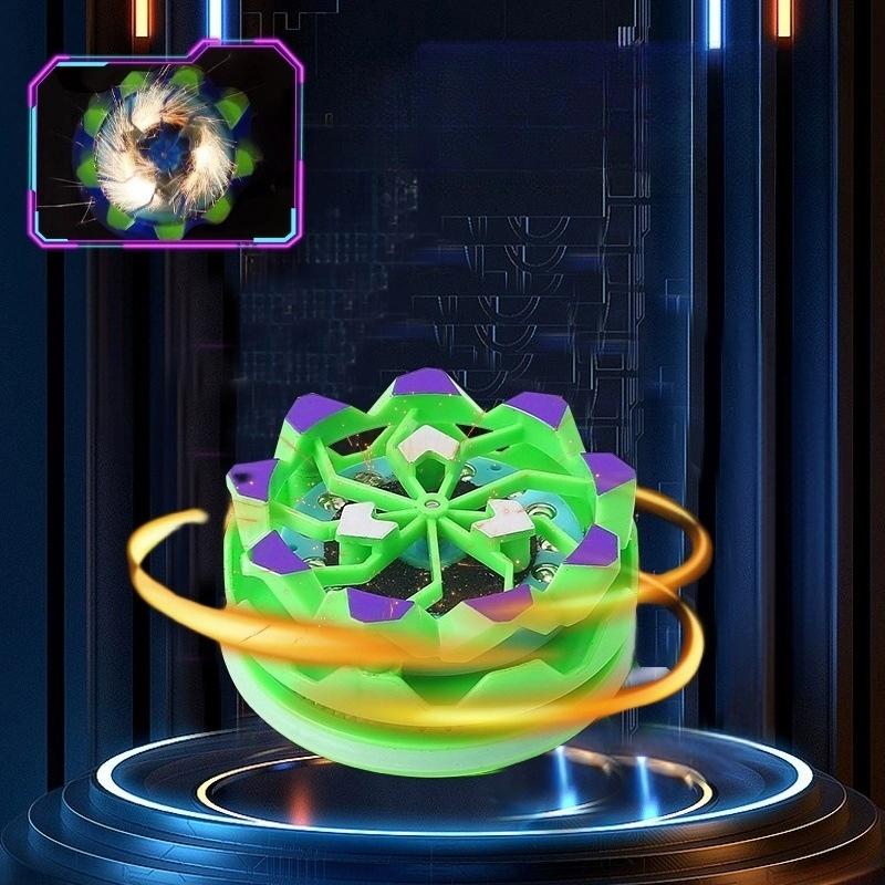 1 Stück Kreativität Stressabbau Reibungsbeschleunigung Kollision Aufleuchten Funken Drehend Teenager Handkreisel Kindergeschenk