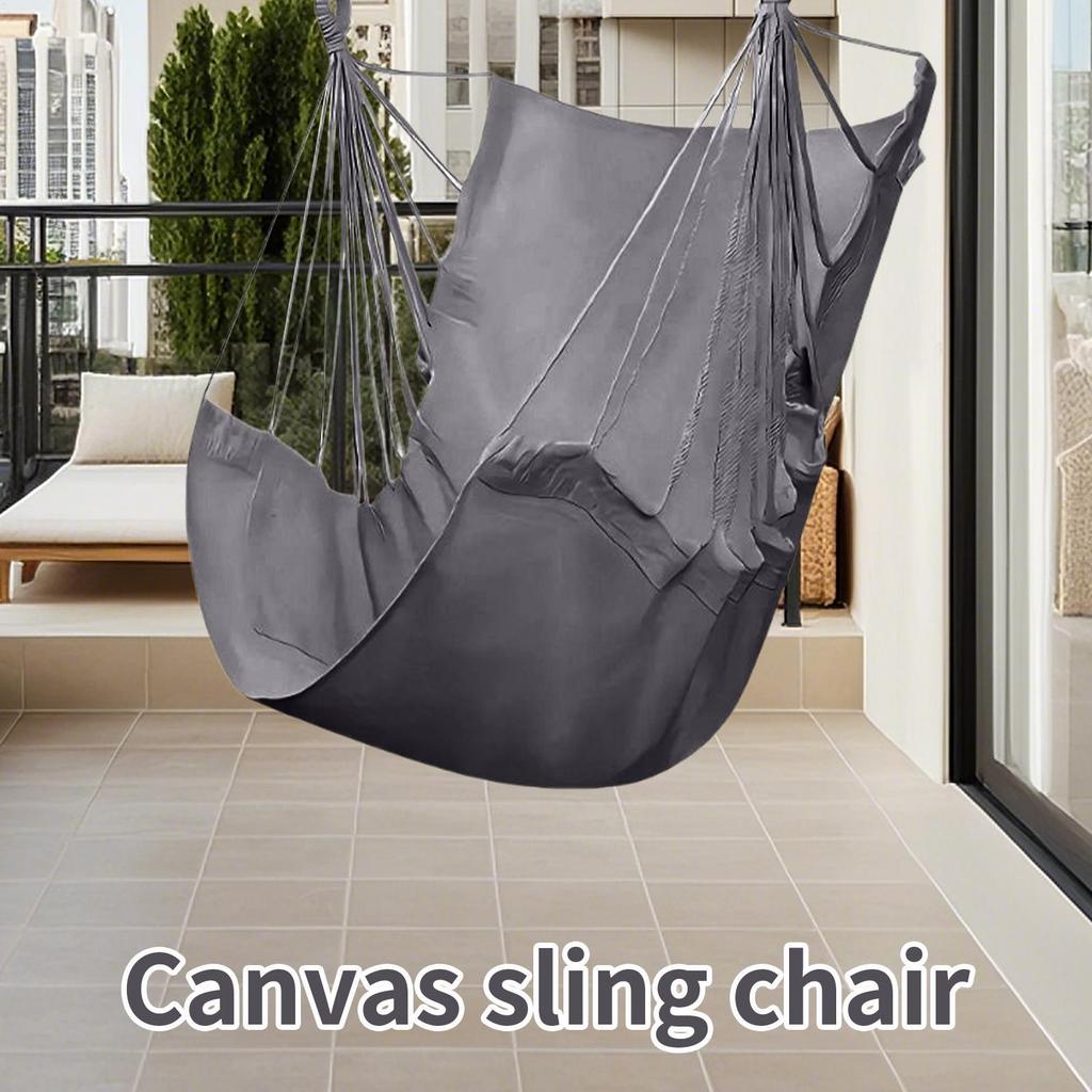 Hängstols bomullsrep Gungstol Max 150 kg Viktkapacitet Inomhus Utomhus Utemöbel Stol för Camping