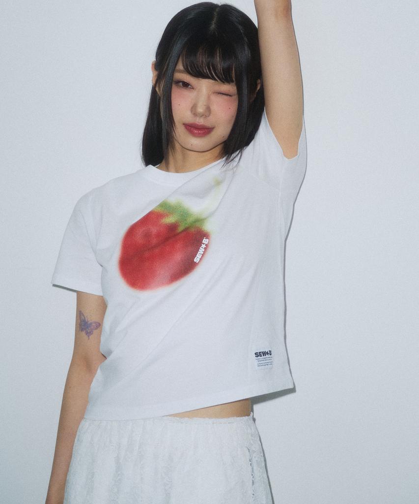 Ssobi Bubble Berry Semi-Crop Short Sleeve Tee