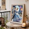 Cinderella Double Dances with Pearls Canvas Decor Set 5D Artificial Pearl Jigsaw Puzzle Embroidered Home Decor Handmade Gift