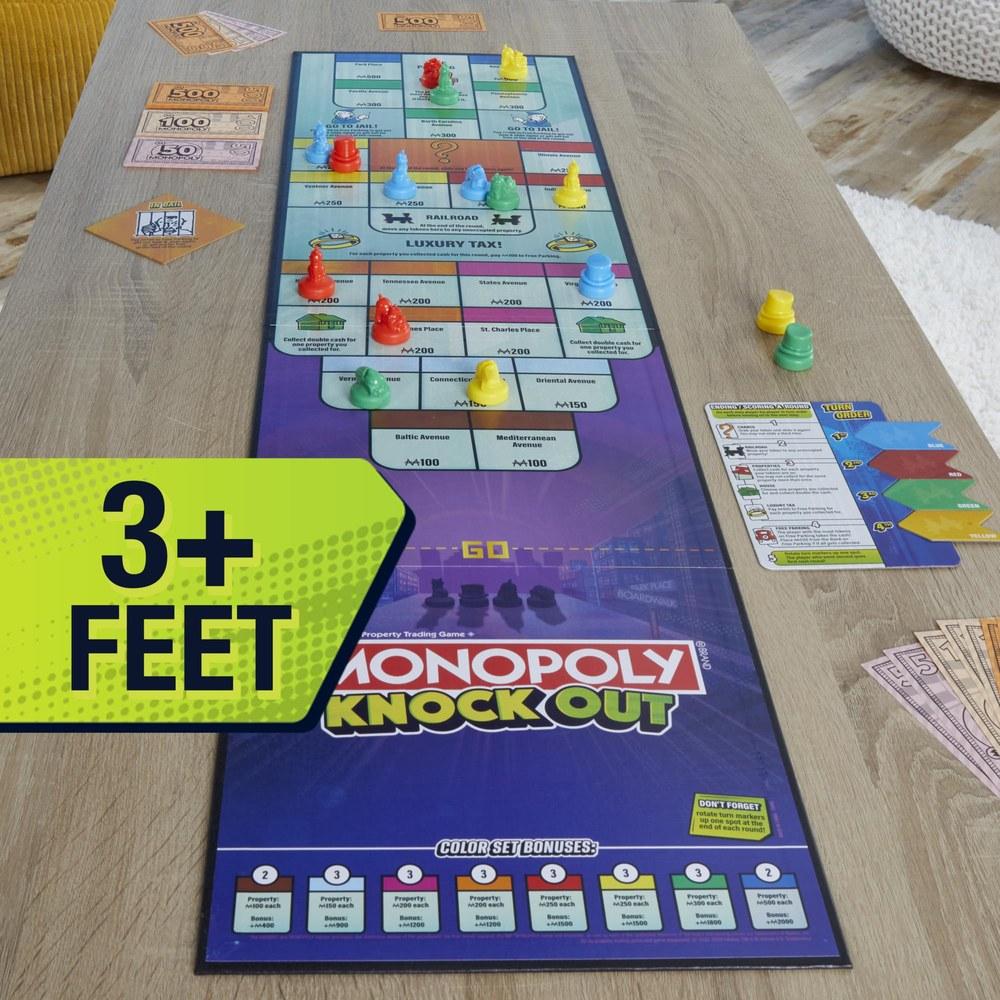Hasbro Gaming Monopoly Knockout Family Party Game 8+ 2-8 Players 20 Minutes Quick Play Board Game F8995