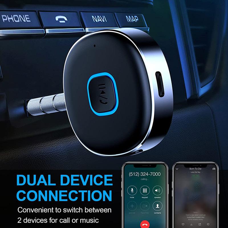 

J33 Noise Reduction Car Bluetooth-compatible Adapter Wireless One-key Hands-free Call Audio Receiver Type A
