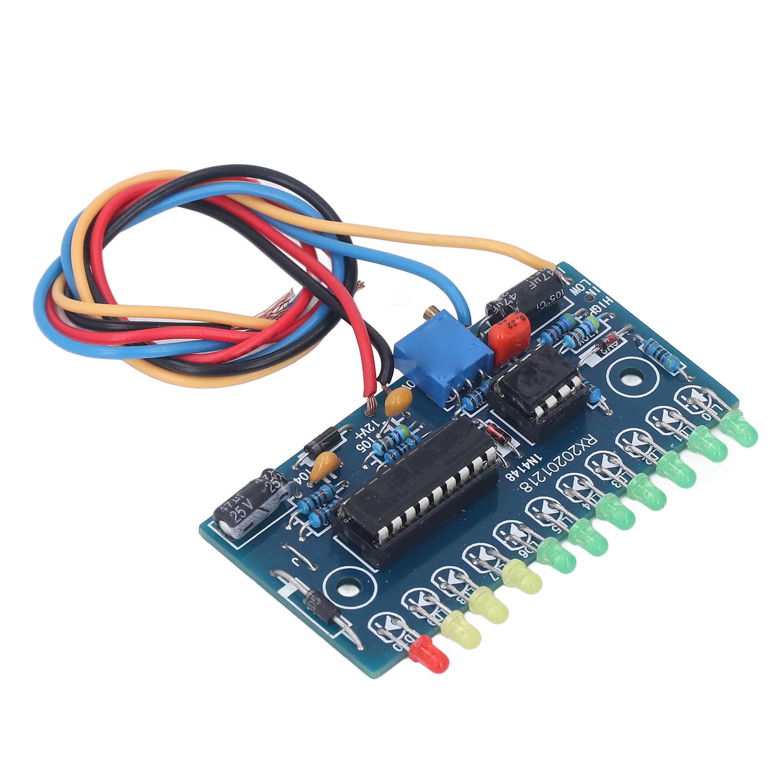 

LED Audio Level Indicator Module 10 Segment 11pcs 3mm LEDs Audio Level Indicator Board for VU Meter Preamplifier