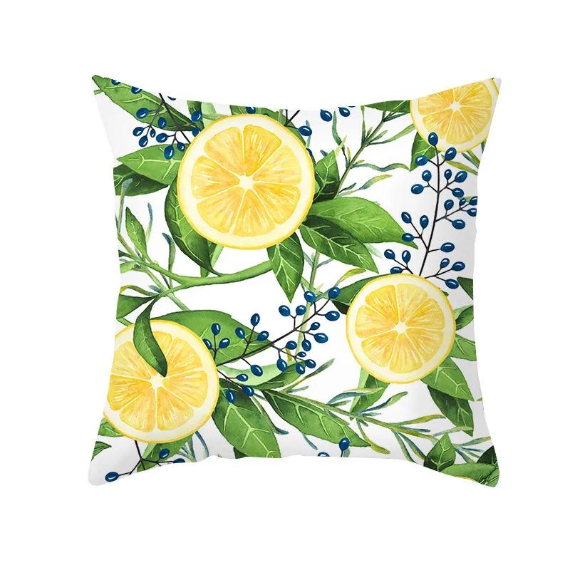 Summer Fruit Cushion Cover Lemon Orange Watermelon Decorative Pillow  Sofa  Home Decor