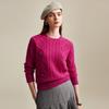 Zhaojun Women's Round Neck Pure Cashmere Sweater