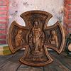 Religious Catholic Virgin Mary Statue of Our Lady of The Cross Wall Hanging Home Living Crafts