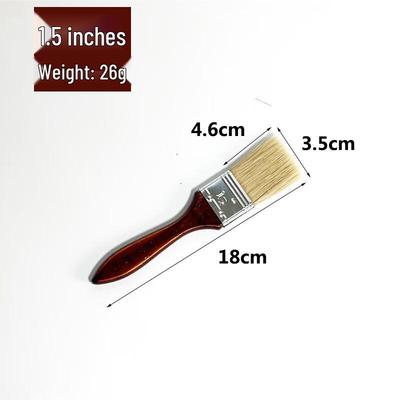 ZISIZ Borstenpinsel mit Rotem Holzgriff für Farbe & Staub, 1,5 Zoll (Packung mit 25)