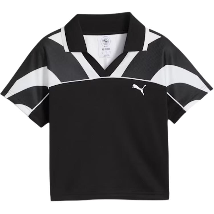 

Puma Logo Slim Fit Short Sleeve Soccer Shirt Women tops Black 629783-01 S