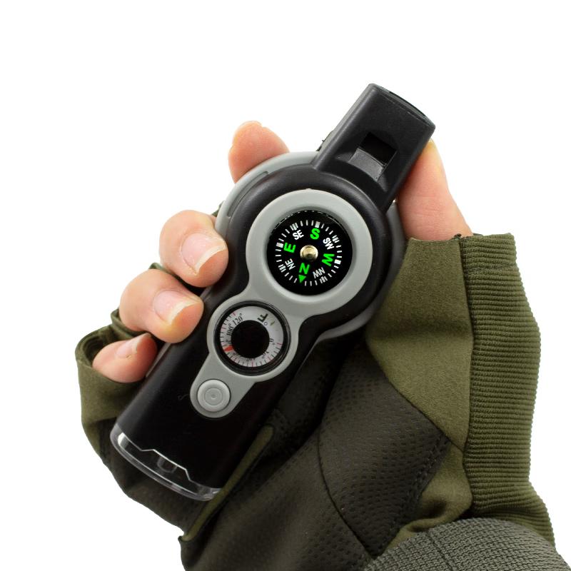 Outdoor Survival LED Compass Whistle