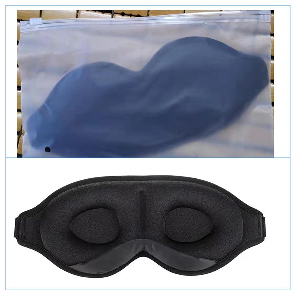 Sleep Mask for Women, Men for Home, Plane and Travel 3d with Memory Effect, Blindfold with Earplugs, Black