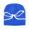 Plush Beanie Hat Brimless Cap Bow Jacquard Plush Warm Winter Hat Women 2025