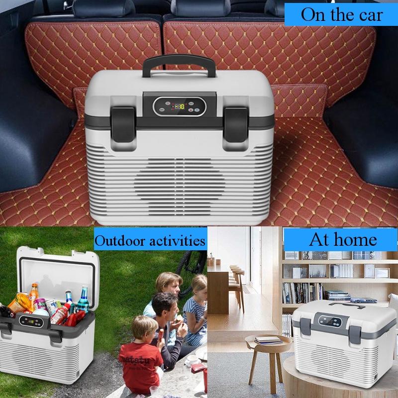 68W 19L Car Refrigerator Freeze Heating Fridge Compressor for Car Home Picnic Refrigeration Heating -5~65 Degrees