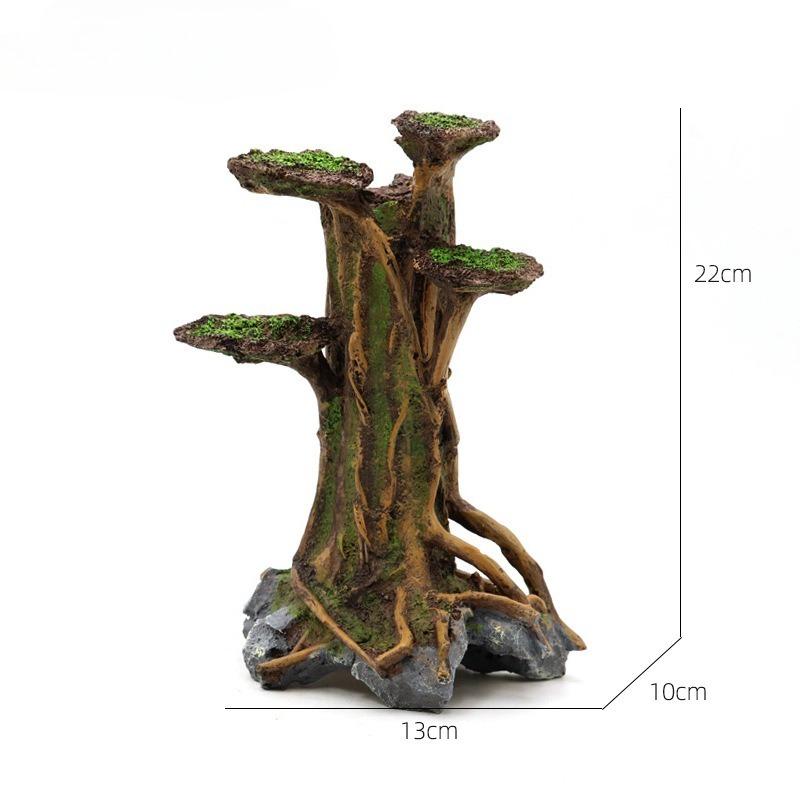 Artificial Moss Tree Driftwood Aquarium Decoration Resin Moss Tree Water Plant Lazy Aquascape Driftwood Brazilian Wood Root