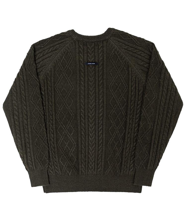 Seuteulaikeu Rope Stitch Knit Sweater (3 Colors)