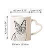 Tonkinese Cat - cat mug, adorable heart-shaped handle mug, universal gift from Art-Dog brand