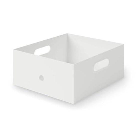 Scatola Porta Documenti Muji in Polipropilene Riciclato Standard 1/2 Circa Larghezza 25 Profondità 32 Altezza 12 cm / Grigio Bianco