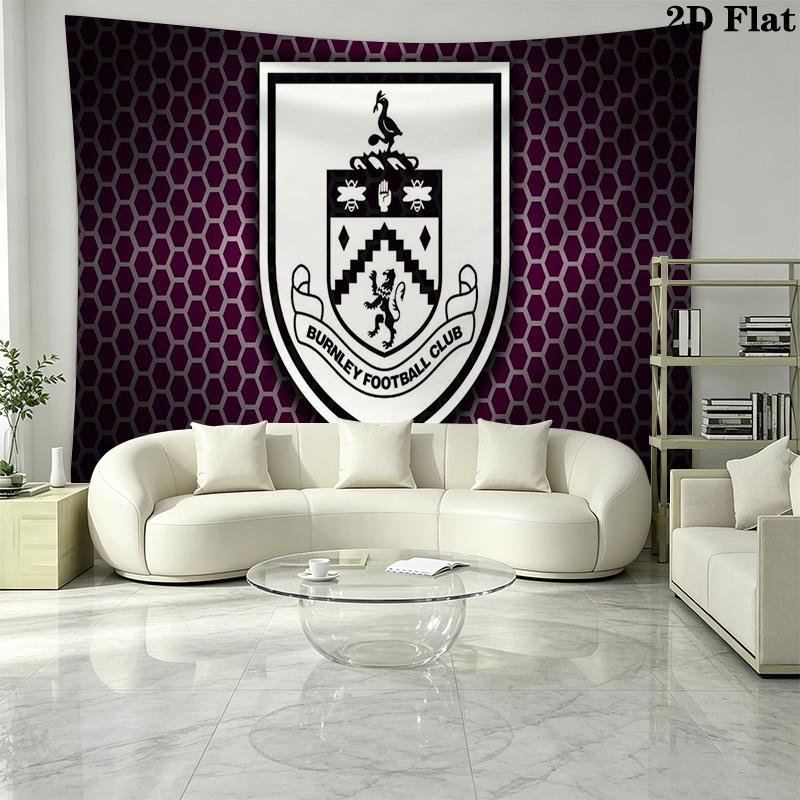 Arazzo da Parete Burnley FC Appeso Estetico alla Parete Coperta in Tessuto Stampato Arazzi Decorativi per Camera da Letto Soggiorno Decorazione per la Casa