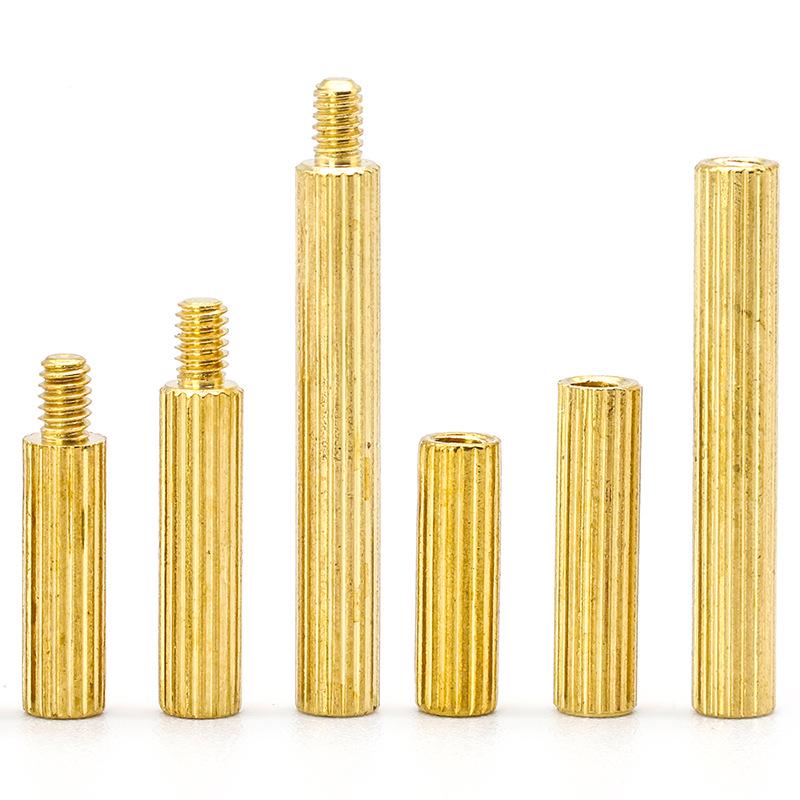 420PCS Mixed Round Knurled Copper Column Set: Single & Double Spacer and Support Columns with Box Screws