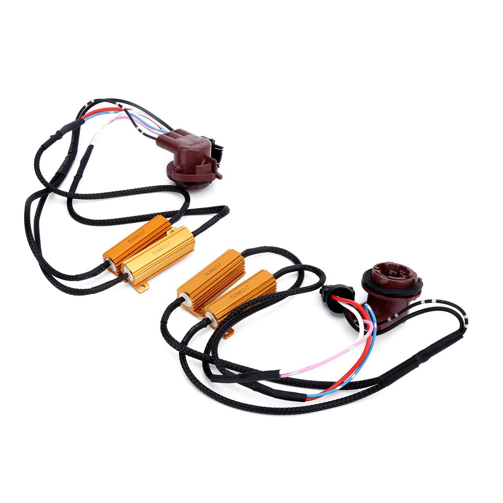 2pcs 3157A LED Decoder 50W Load Resistor Flash Error Free Canceller for Car Headlamp Fog Lamp