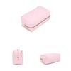 Portable Makeup Brush Tool Storage Bag with Zippered Corduroy Solid Color Cosmetic Bag Large Capacity Zippered Purse