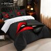 Lips Pattern Printed Bedding Set1 Quilt Cover+2 Pillowcases Suitable For Couples And Adults Bedroom Home Decoration