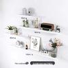 Pine Wood Wall Mounted Floating Shelf Set