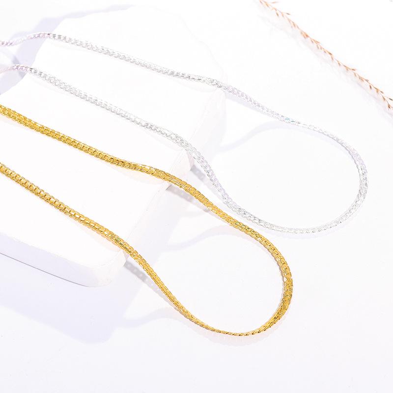 wish hot sale personalized men's necklace jewelry 4MM side embossed necklace necklace