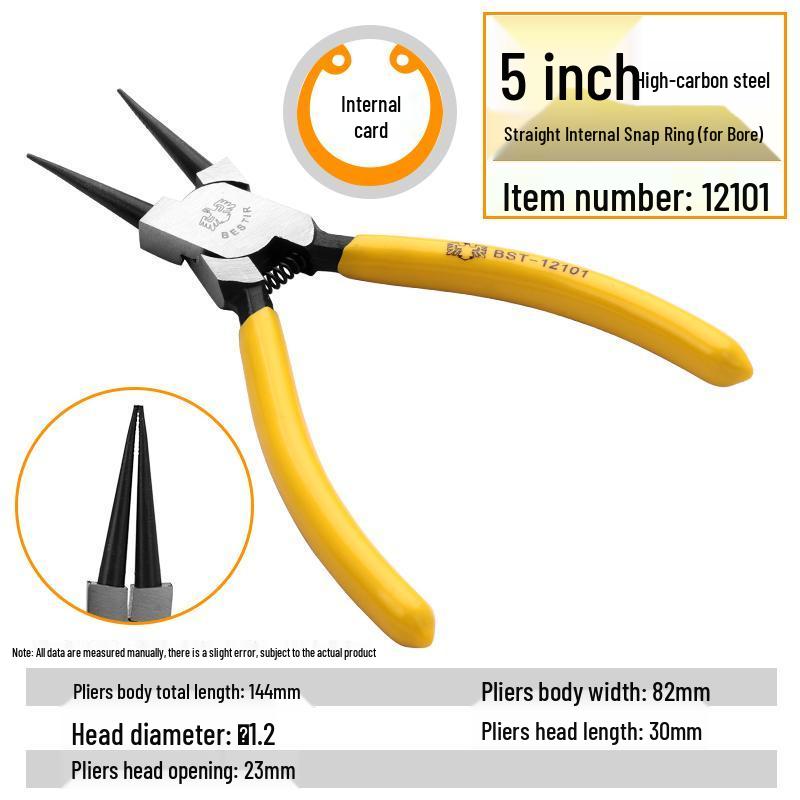 Eagle Ring Pliers Set: Internal/External, Straight/Bent, Dual-Purpose, Multi-Function Spring Retaining Pliers