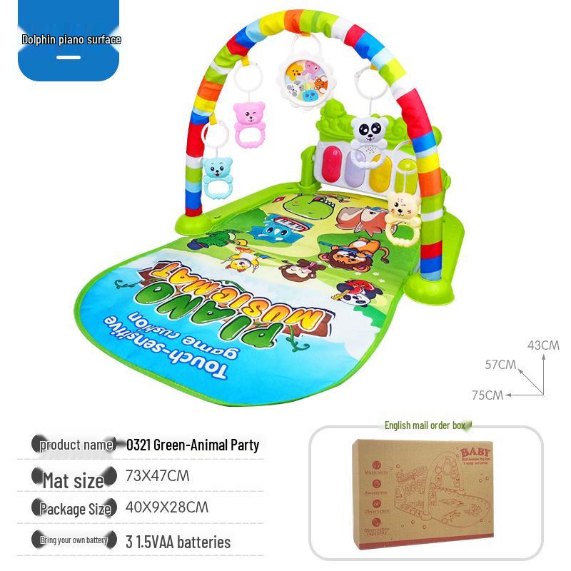 Baby Fitness Rack Musik-Spielmatte mit Klavier- und Trommelfunktionen
