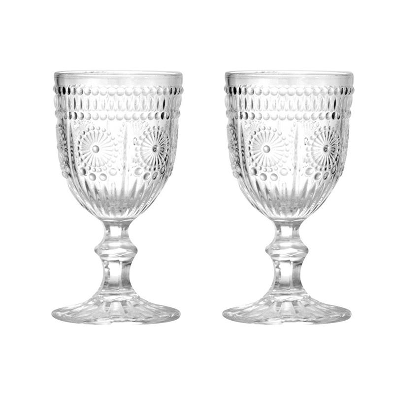 2pcs Sets Vintage Red Wine Glass 260ml/300ml Champagne Glass Creative Cocktail Glass Wine Cup Drinking Glasses Party Glassware
