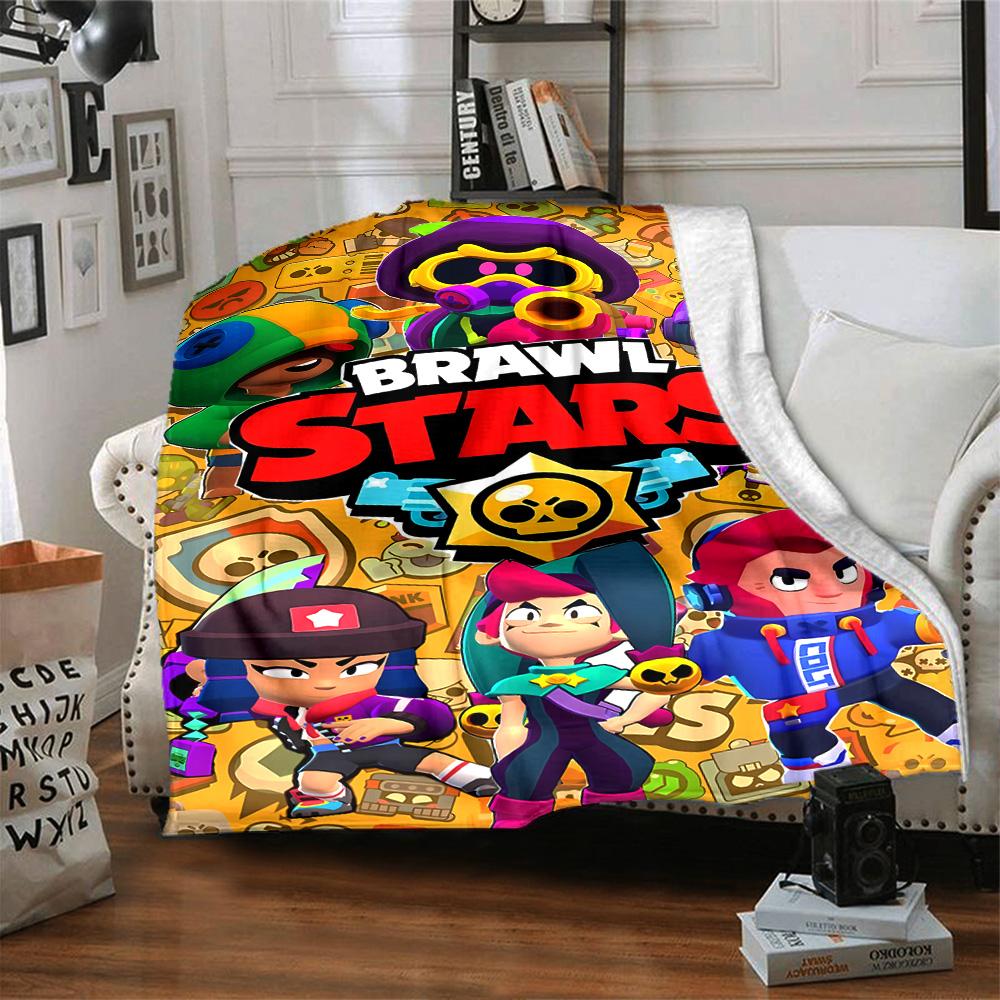 Brawl Stars Blanket Durable Comfort Great for Couch Sofa Bedding for All Occasions Modern Style Ideal Gift for Friends Family Couples Picnic
