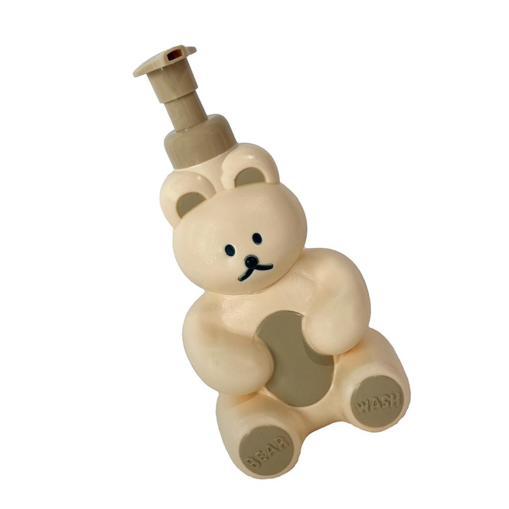 Butelka z pompką piankową Uroczy kształt misia Duża pojemność Butelka dozująca mydło w pianie do mycia twarzy i ciała