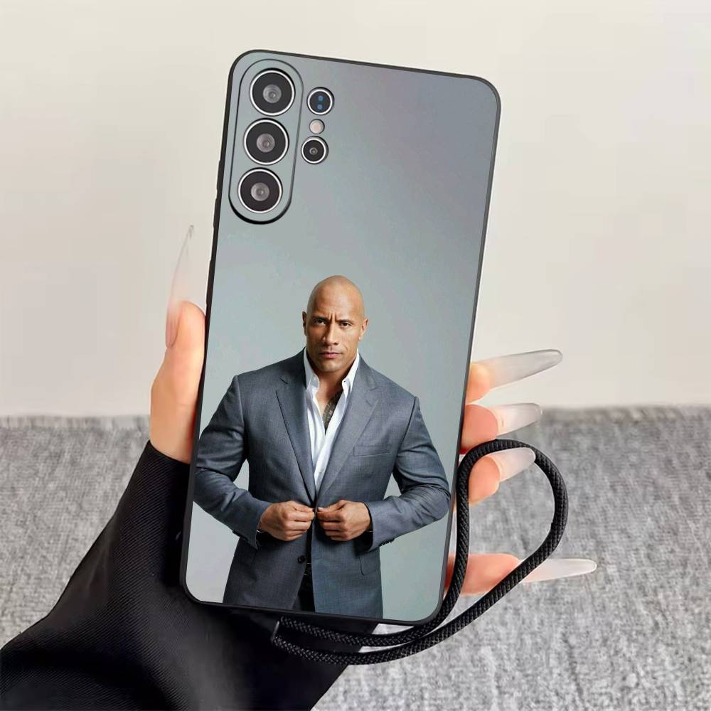 D-Dwayne Johnson Phone Case For Samsung S25,S24,S21,S22,S23,S30,Ultra,S20,Plus,Fe,Lite,Note,10,Black Cover
