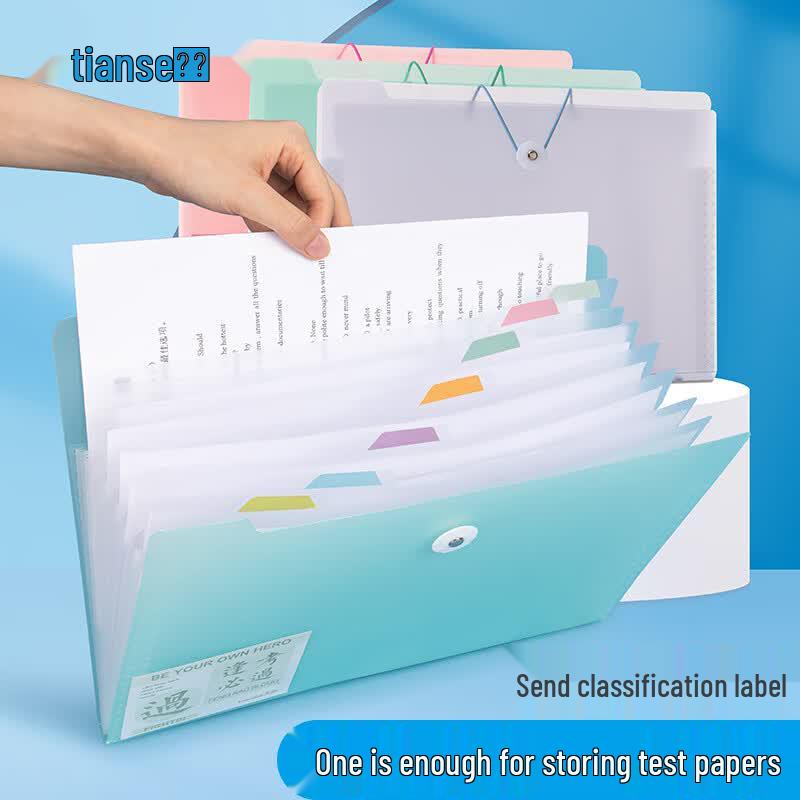 Tianse A4 8-Pocket Accordion File Organizer Single Pack (Shipped by Manufacturer)