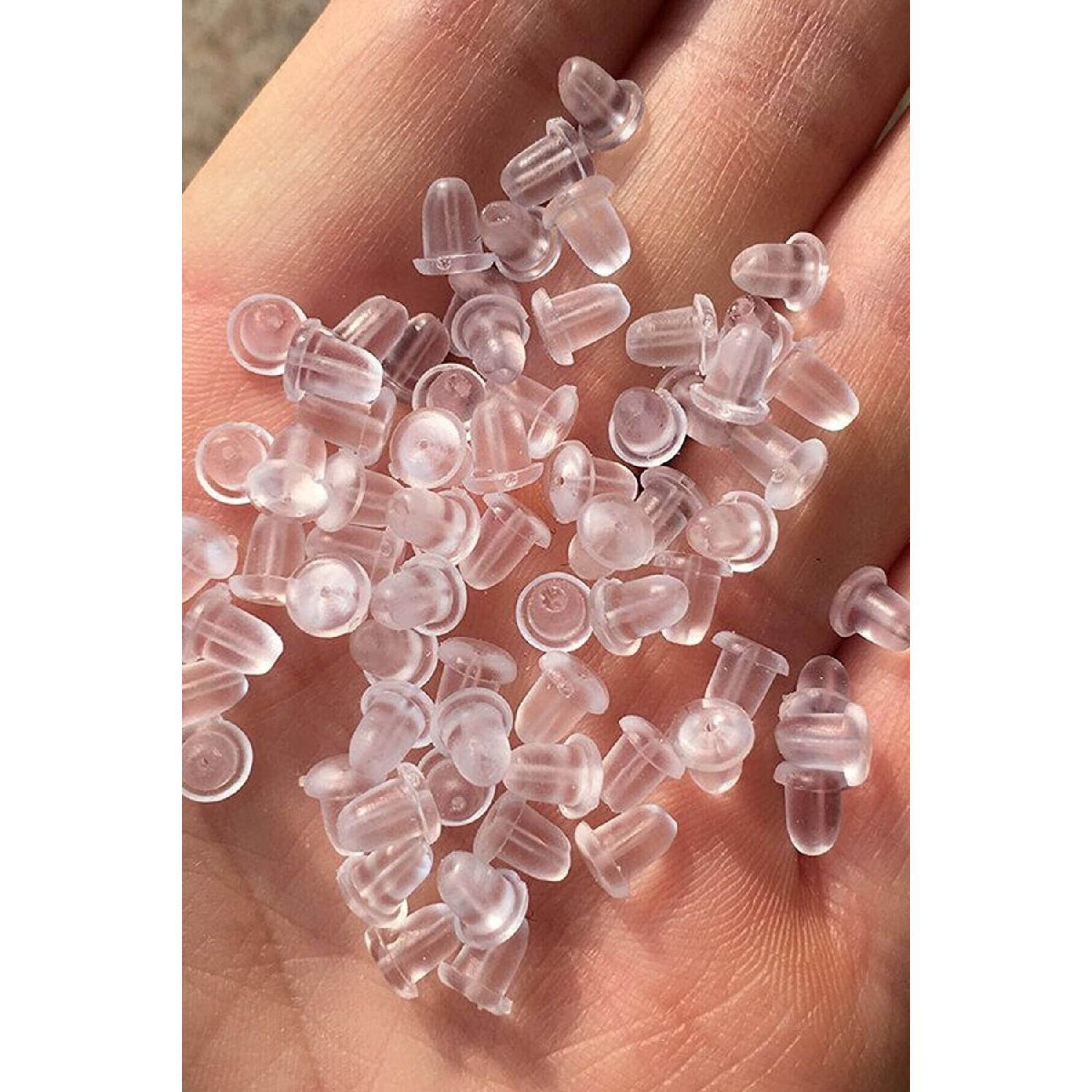 

200 шт., 100 пар пластиковых плунжеров для сережек, спинки для сережек