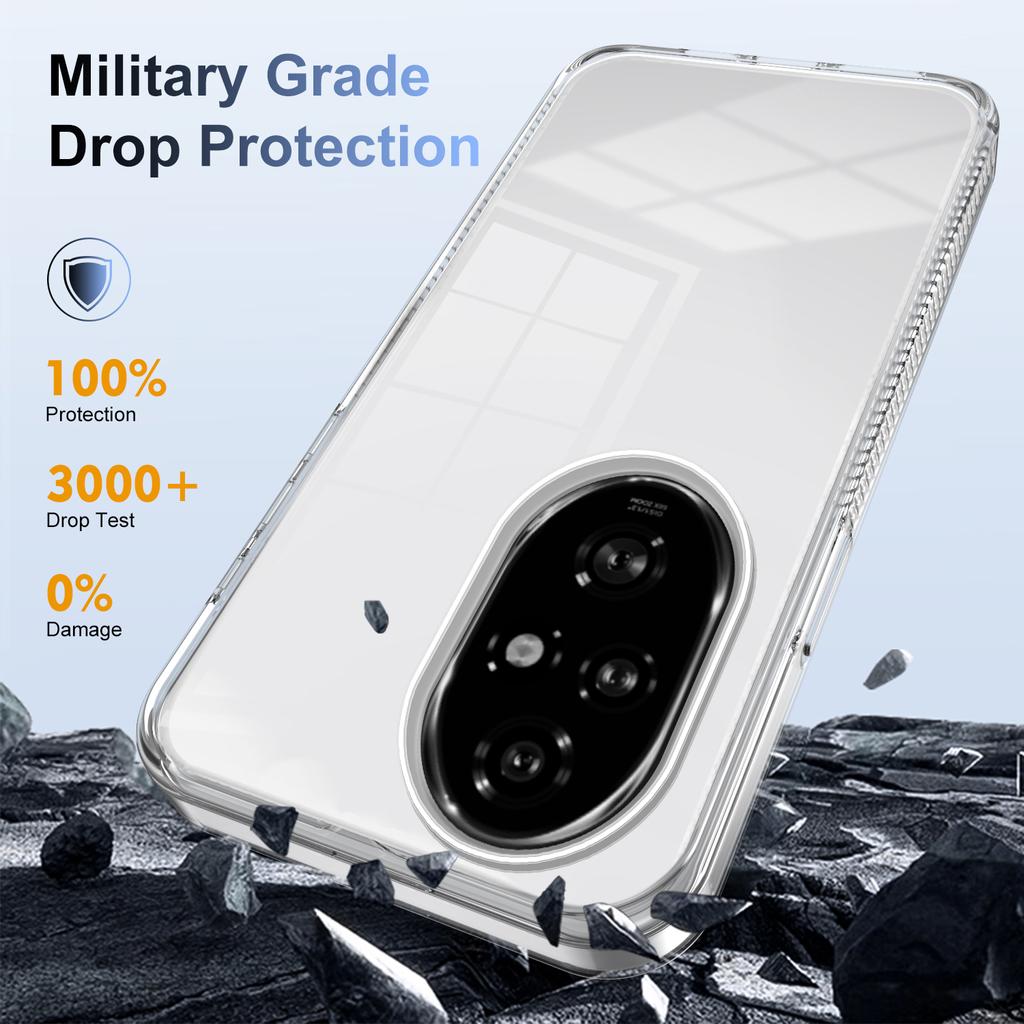For Honor 200 Pro 5G Clear Phone Case TPU+PC Anti-Slip Drop-Proof Back Cover