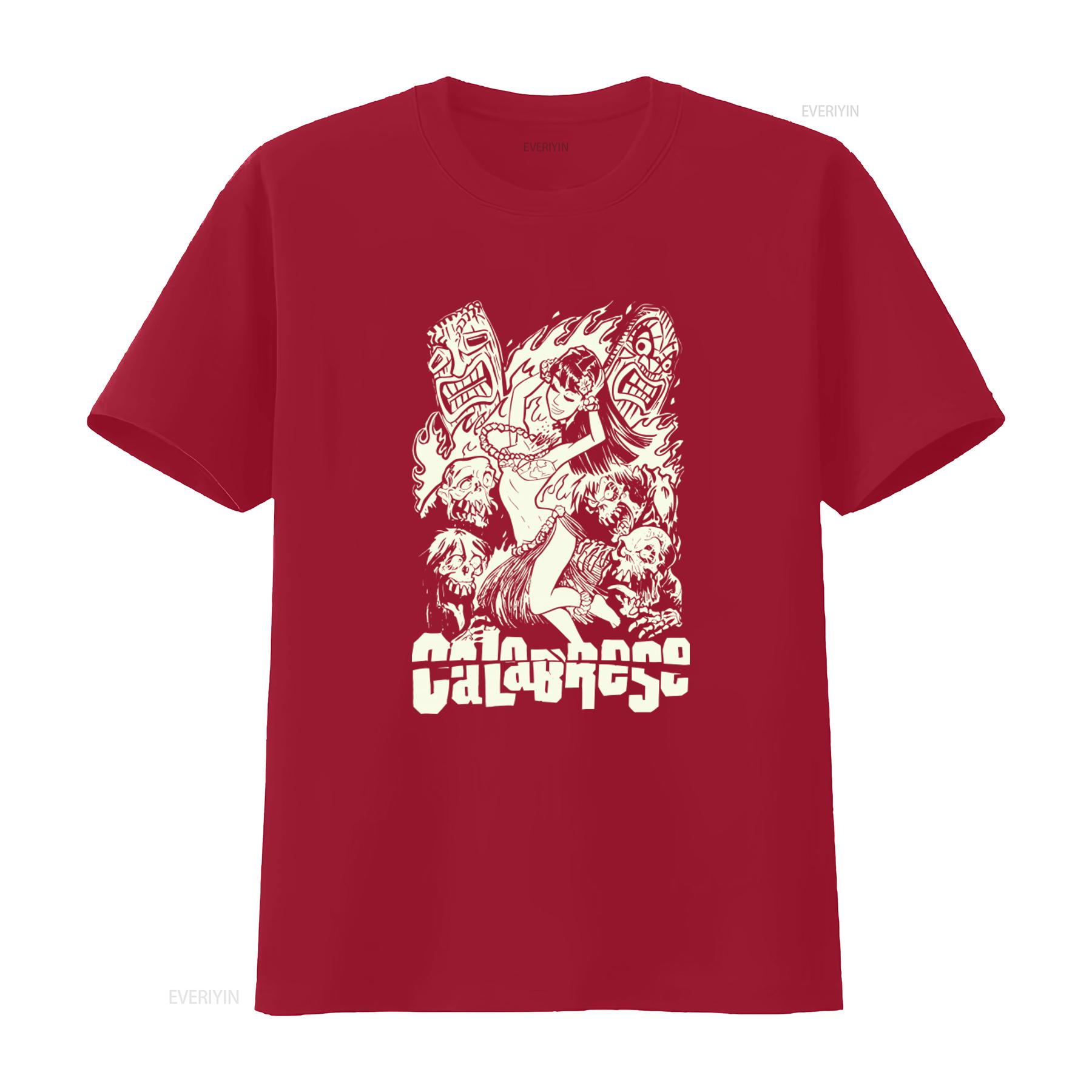 

CALABRESE Band T shirt Cotton For S 234XL CB744 with Unique Tribal and Dancer Print vintage Washed fashion designer clothes S