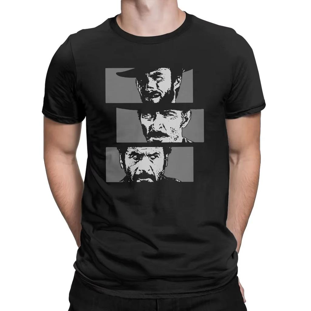 LE The Good The Bad and The Ugly Tshirt Men Premium Cotton Leisure T-Shirts Clint Eastwood Tee Shirt Harajuku