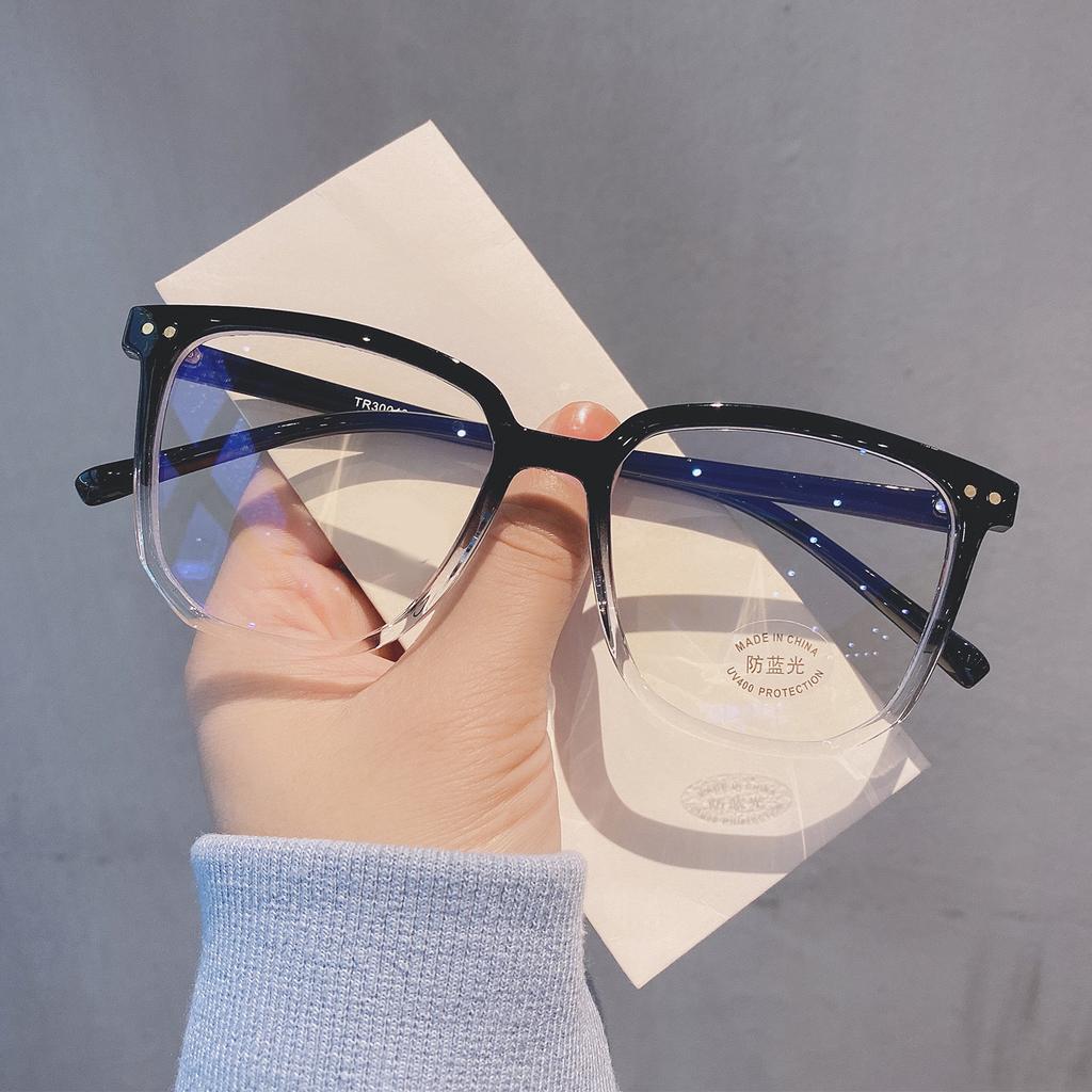 Oversized Glasses for Men and Women Fashion Glasses Without Prescription for Geeks Thin Plastic Frame