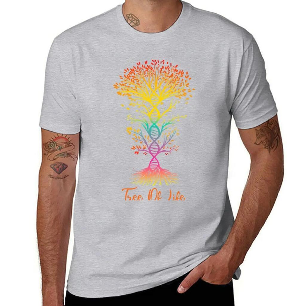 Dna Tree Of Life Genetics Spiritual Family Tree Roots T-Shirt Man Clothes Kawaii Clothes Cute Clothes T Shirts for Men Graphic